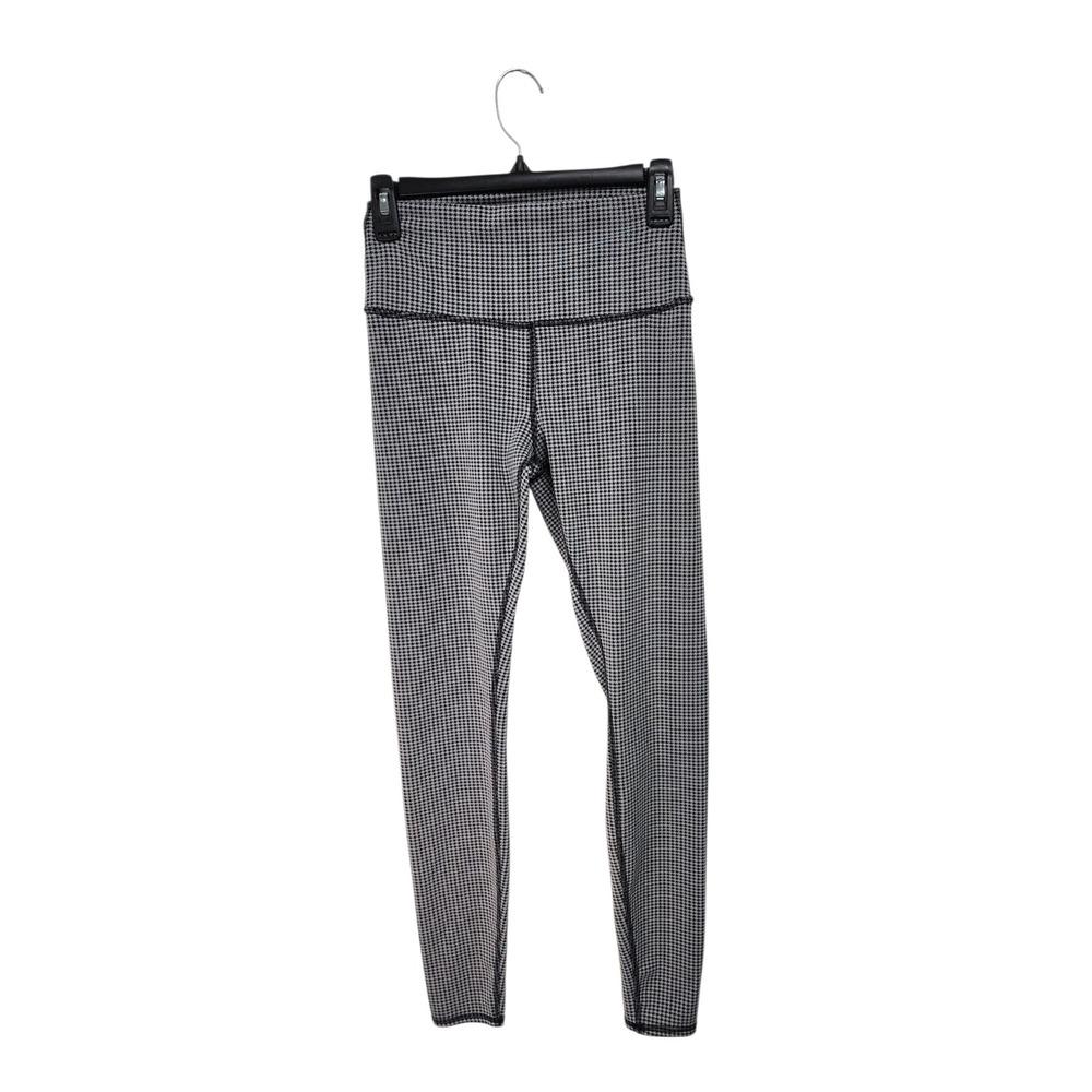 Alo‎ Yoga Leggings Womens XS Black White Houndstooth Excellent